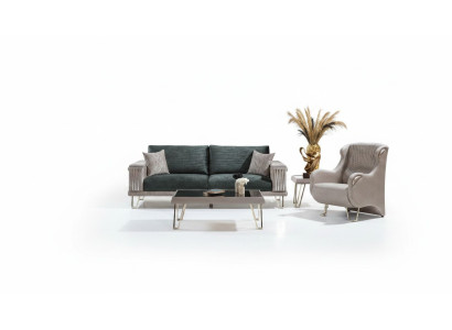 Salon Ensemble de sièges complet Canapé trois places Fauteuil simple Ensemble de 2 pièces