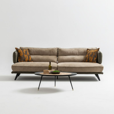 Ensemble de canapés de luxe Canapé 3 places Fauteuil Tissu Moderne Multicolore Ensemble Moderne Nouveau