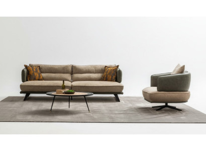 Ensemble de canapé de luxe Canapé 3 places Fauteuil Tissu Moderne Multicolore Ensemble Moderne neuf