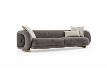 Salon Canapé en tissu gris 4 places Mobilier de luxe Design de siège Canapé Lounge
