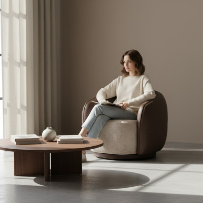Siège de luxe Fauteuil relax Design Canapé Sofa Seater Tissu Lounge Club Rembourrage nouveau