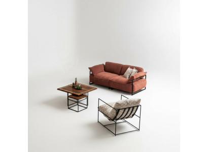 Salon Canapé en textile rose 3 places Mobilier de luxe Siège Design Salon nouveau