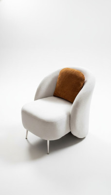 Fauteuil blanc Canapé design Sofa Siège Luxe nouveau Détente Lounge Club Rembourrage Meubles