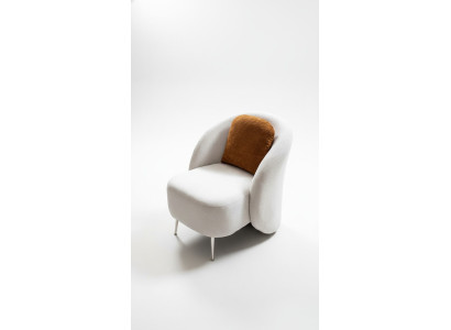 Fauteuil blanc Canapé design Sofa Siège Luxe nouveau Détente Lounge Club Rembourrage Meubles