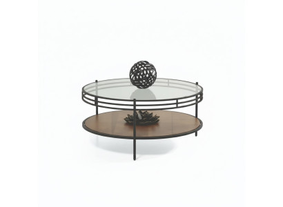 Table basse de designer Table en verre de luxe Table basse ronde en bois pour salon