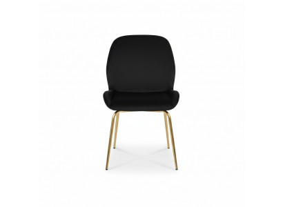 Fauteuil inclinable rembourré noir Chaise de salle à manger design Chaises de cuisine modernes