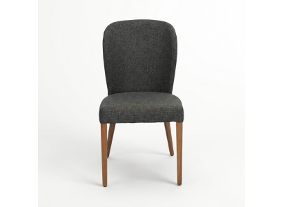 Chaise moderne en bois gris rembourrée, fauteuil inclinable design à un seul siège