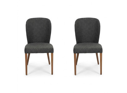 Moderner Holzstuhl 2x Luxus-Polsterstuhl Design-Sessel Sessel neu Polsterstuhl