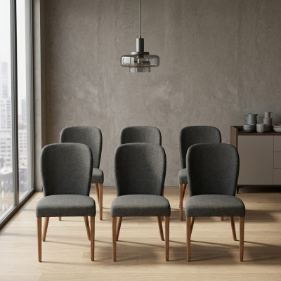 Fauteuil Nouveau Rembourrage Moderne Bois 6x Chaises Luxueuses Rembourrage Design Chaise