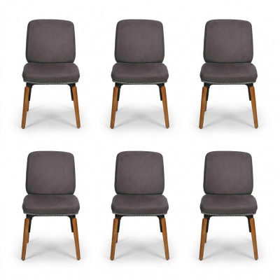 Conception 6x Chaises Ensemble Fauteuil Groupe de chaises Gastronomie nouvelle Salle à manger Cuisine Groupes