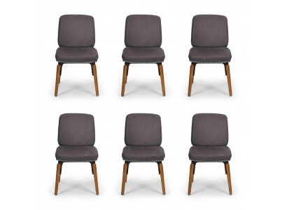 Conception 6x Chaises Ensemble Fauteuil Groupe de chaises Gastronomie nouvelle Salle à manger Cuisine Groupes