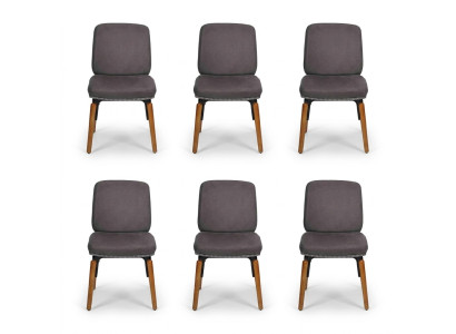 Conception 6x Chaises Ensemble Fauteuil Groupe de chaises Gastronomie nouvelle Salle à manger Cuisine Groupes