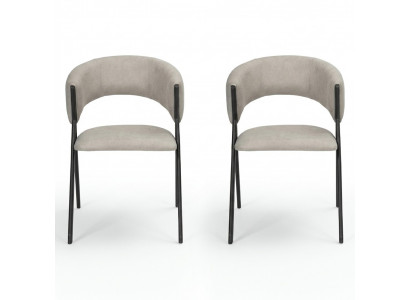 Salle à manger de luxe Style designer moderne 2x chaises Garniture de siège remboursée Ameublement neuf