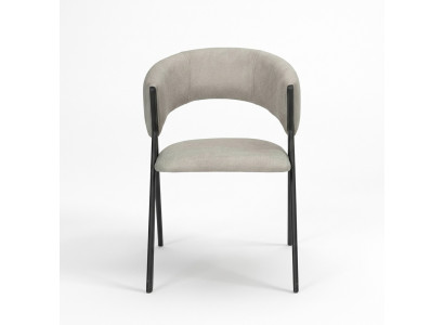 Salle à manger Ensemble de groupe textile gris 4x Chaise Fauteuil Design Tissu Rembourré Chaises