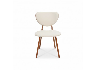 Chaise de salle à manger blanche Chaise design en bois Siège luxueux à accoudoirs individuel