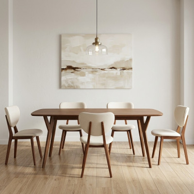 Modern White 6x Chairs Wooden Chair Single Seater Chair without Armrests new  Chaises blanches modernes en bois 6x Chaise individuelle sans accoudoirs neuve