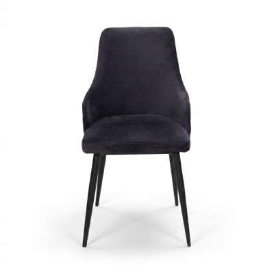 Chaise noire moderne Siège rembourré Mobilier de designer Cuisine Chaises à cadre en bois