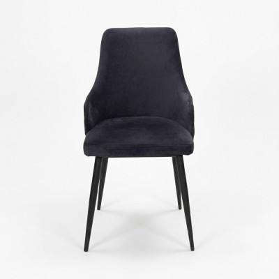 Chaises de designer noires 2x Chaises de luxe Salle à manger Mobilier moderne à un siège