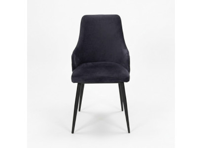 Chaises de designer noires 2x Chaises de luxe Salle à manger Mobilier moderne à un siège