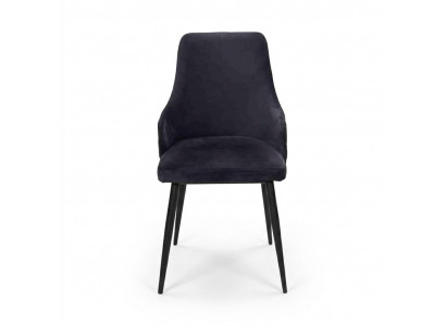Salle à manger de luxe, chaises noires design 6x, fauteuil moderne, ameublement moderne.