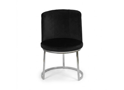 Chaise design noire Nouvelles chaises de salle à manger modernes à base en acier inoxydable