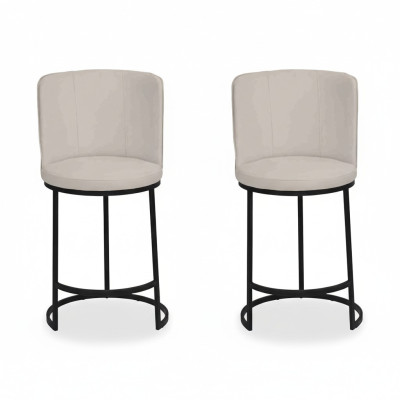 Salle à manger Tabouret de bar Design 2x Chaises de bar Siège rembourré Mobilier moderne