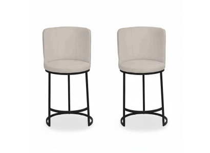 Salle à manger Tabouret de bar Design 2x Chaises de bar Siège rembourré Mobilier moderne