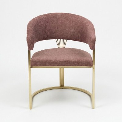 Chaise de salle à manger moderne Designer Luxe éléments en acier inoxydable Textile nouveau