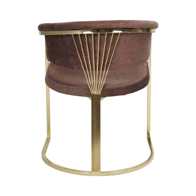 Salle à manger moderne 2x Chaises Designer Luxe éléments en acier inoxydable Textile neuf.