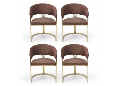 Conception Chaise d'appoint du jeu complet moderne Lehn Suite nouveau 4x Chaises Chaise Rembourrage