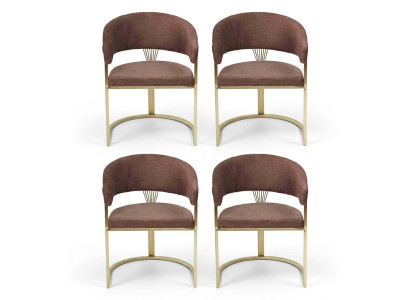 Conception Chaise d'appoint du jeu complet moderne Lehn Suite nouveau 4x Chaises Chaise Rembourrage
