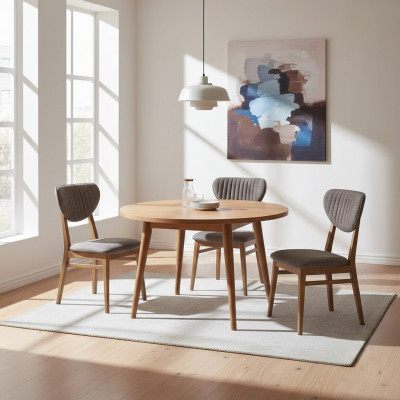 Chaise design Fauteuil Ensemble Salle à manger Suite Tapisserie 4x Chaises Design