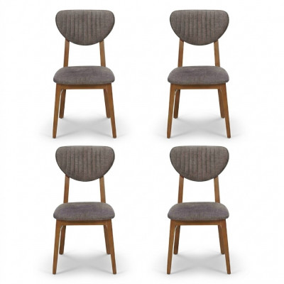Chaise design Fauteuil Ensemble Salle à manger Suite Tapisserie 4x Chaises Design