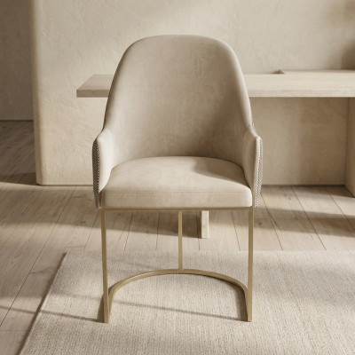 Chaise rembourrée blanche Chaise de salle à manger Chaises de cuisine Mobilier de sièges de designer neuf