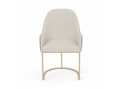 Chaise rembourrée blanche Chaise de salle à manger Chaises de cuisine Mobilier de sièges de designer neuf