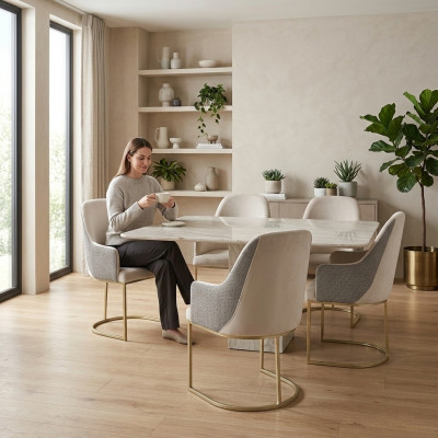 chaise rembourrée moderne 6 chaises chaise de salle à manger de haute qualité chaise de cuisine multicolore