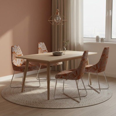Chaise de salle à manger moderne Chaise de cuisine 4x Chaises Inclinable Luxe Multicolore