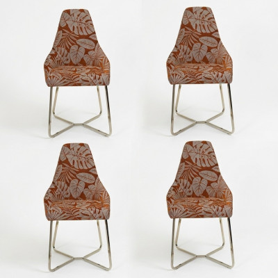 Chaise de salle à manger moderne Chaise de cuisine 4x Chaises Inclinable Luxe Multicolore