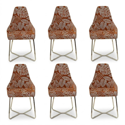 Chaise de salle à manger moderne Chaise de cuisine 6 chaises Inclinable Luxe Multicolore