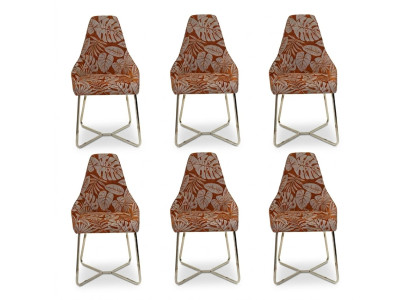 Chaise de salle à manger moderne Chaise de cuisine 6 chaises Inclinable Luxe Multicolore