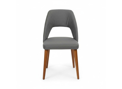 Chaise en bois de designer gris-marron Chaises de salle à manger Cadre en bois luxueux