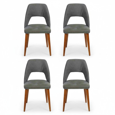 Ensemble de 4 chaises rembourrées exclusives pour cuisine - mobilier de salle à manger design
