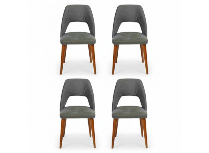 Ensemble de 4 chaises rembourrées exclusives pour cuisine - mobilier de salle à manger design