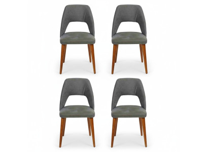 Ensemble de 4 chaises rembourrées exclusives pour cuisine - mobilier de salle à manger design