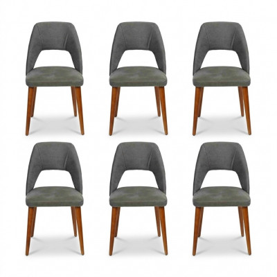 Concepteur de chaises 6x chaises Chaise en bois Chaise de salle à manger Luxe Bois neuf Meubles neufs