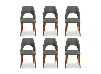 Concepteur de chaises 6x chaises Chaise en bois Chaise de salle à manger Luxe Bois neuf Meubles neufs