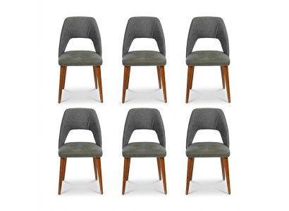 Concepteur de chaises 6x chaises Chaise en bois Chaise de salle à manger Luxe Bois neuf Meubles neufs