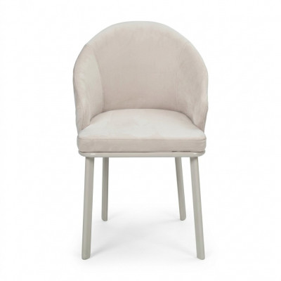 Chaise de salle à manger blanche Chaise rembourrée designer Textile Moderne Chaises de cuisine