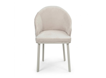 Chaise de salle à manger blanche Chaise rembourrée designer Textile Moderne Chaises de cuisine