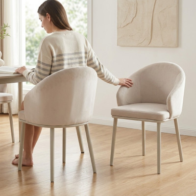 Salle à manger moderne Blanche 2x Chaises Cuisine Designer Siège Rembourrage Meubles
